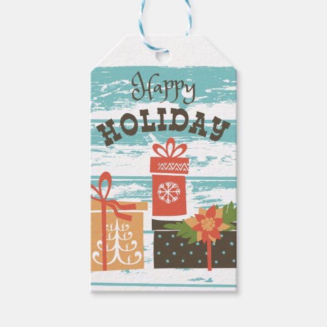 Lycklig Helgdag, Helgdag Presenter Presentetikett (Framsidan)