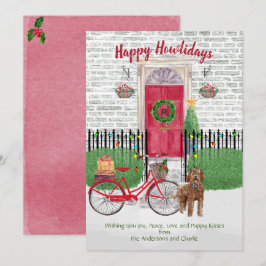 Lycklig Helgdag Labradoodle Bicycle Red Door
