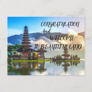 Lycklig Helgdag på Bali Helg Vykort
