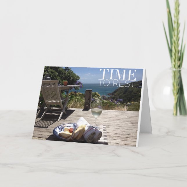 Lycklig helgdag/pensionkort helgkort (Framsida)