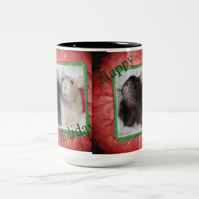 Lycklig helgdag Ratties Två-Tonad Mugg (Center)