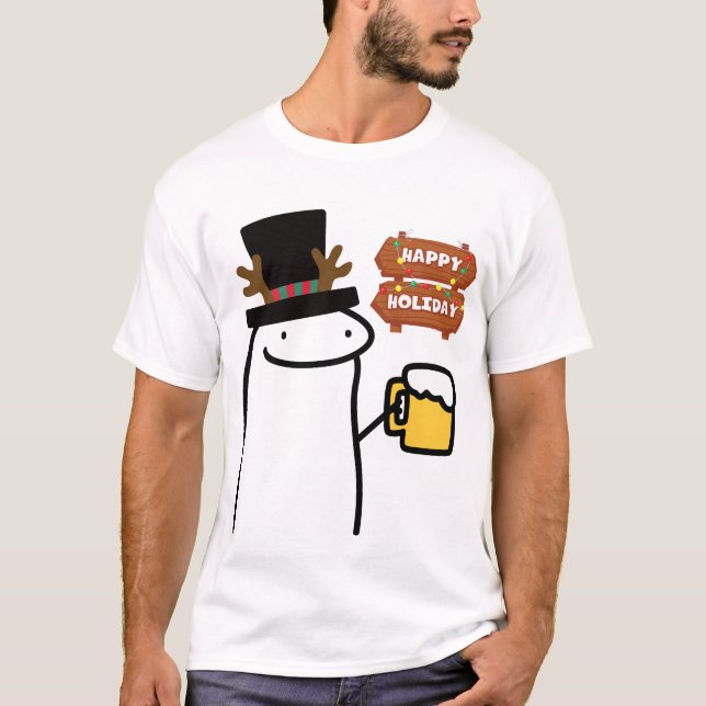 Lycklig Helgdag T Shirt (Framsida)