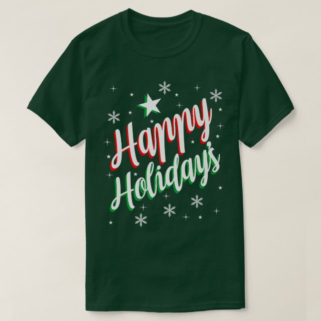 Lycklig Helgdag T Shirt (Design framsida)