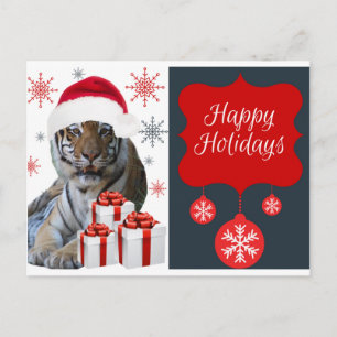 Lycklig Helgdag Tiger Helg Vykort