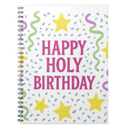 Lycklig Heliga Birthday Christian Kids bärbar dato Anteckningsbok