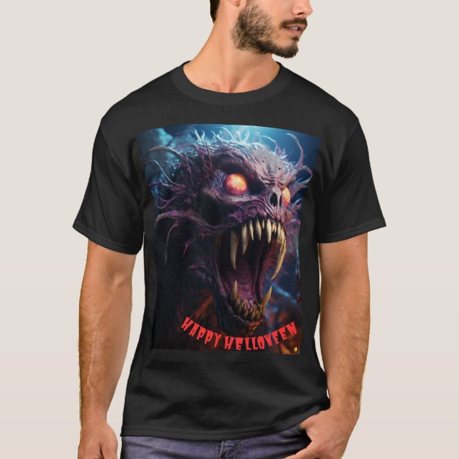 Lycklig Helloween T Shirt (Framsida)