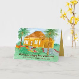 Lycklig hemårsdag från mäklare Palmträd Kort