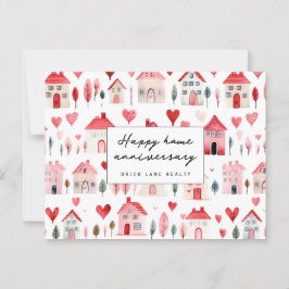 Lycklig hemårsdag Söt hus Hus Förmedling Vykort