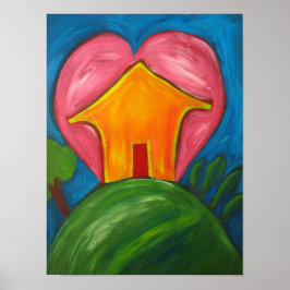 Lycklig hemutskrift poster