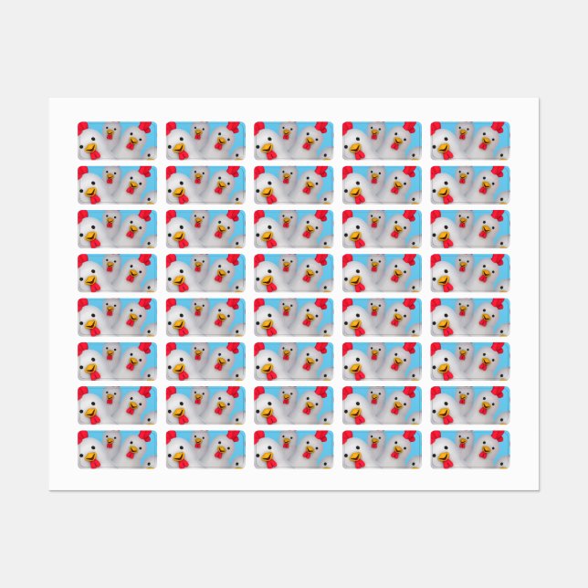 Lycklig hen clipart klistermärke (Ark)