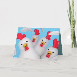Lycklig hen clipart kort
