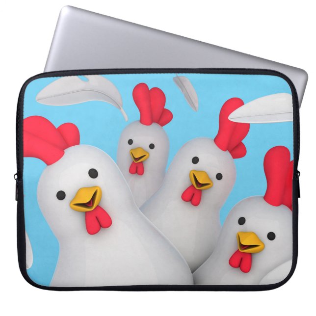 Lycklig hen clipart laptop fodral (Framsidan)