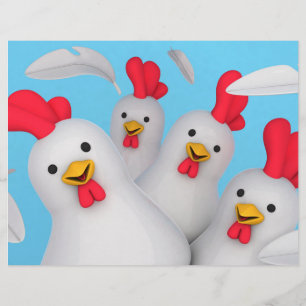 Lycklig hen clipart reklamblad