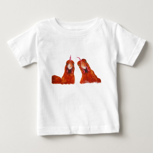 Lycklig Hens Chicken HARRIET & HUMBUG Baby/Kids T Shirt (Framsida)