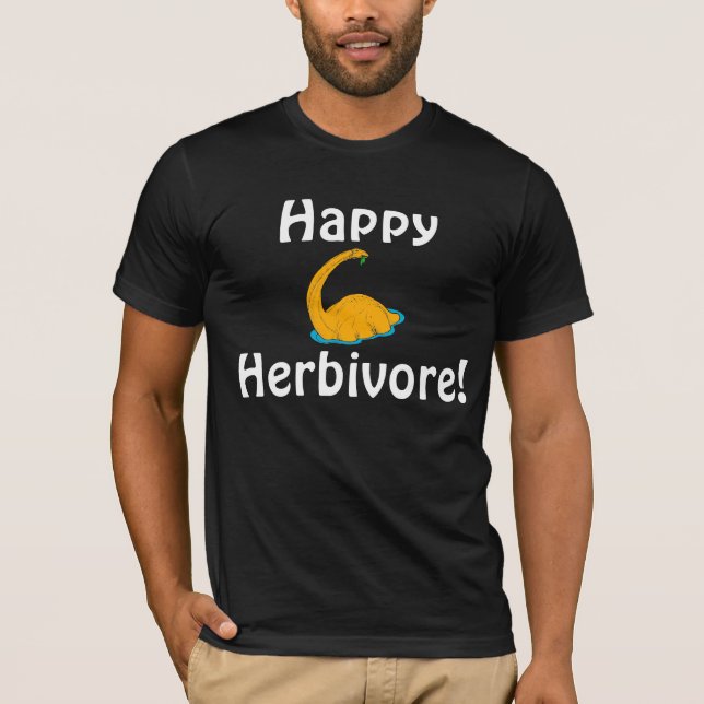 Lycklig herbivor - Sauropod T Shirt (Framsida)