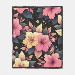 Lycklig Hibiscus Fleecefilt