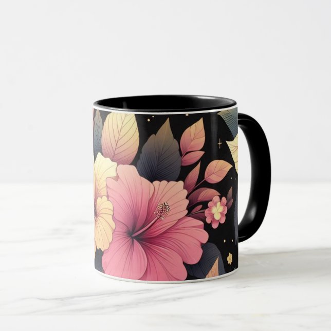Lycklig Hibiscus Mugg (Framsida höger)