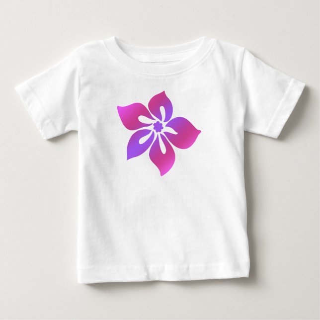 Lycklig Hibiscus Småbarn Tee (Framsida)