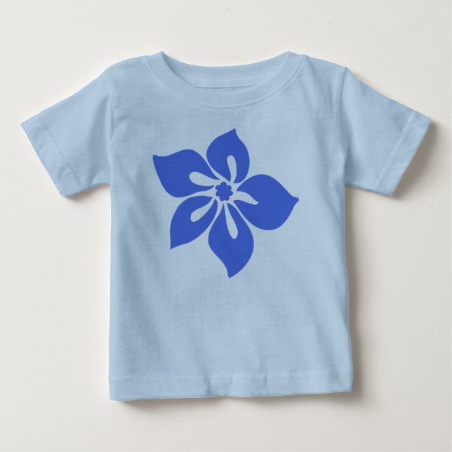 Lycklig Hibiscus Spädbarnskötare Tee Shirt (Framsida)