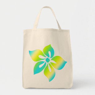 Lycklig hibiskuslivsmedeltoto tygkasse