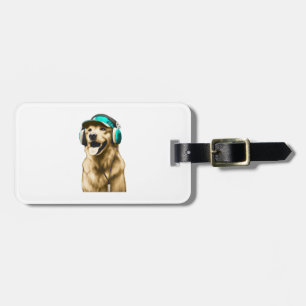 Lycklig Hip-Skutt Golden Retriever Bagagebricka