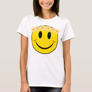 Lycklig Hippie Ansikte Tee