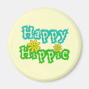 Lycklig Hippie Magnet