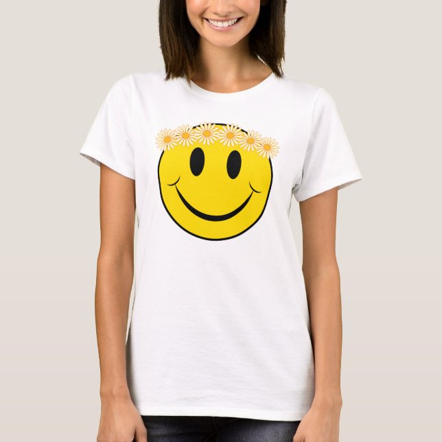Lycklig Hippiedaisy T Shirt (Framsida)