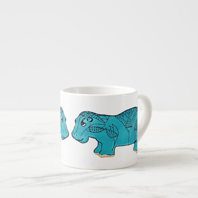 Lycklig Hippo Espressomugg (Framsida höger)