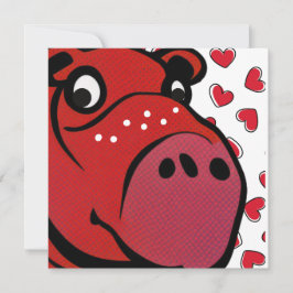 Lycklig Hippo Julkort