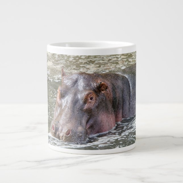 Lycklig Hippo Jumbo Mugg (Framsidan)