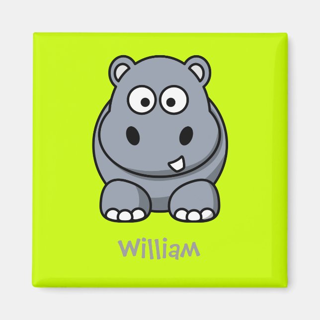 Lycklig hippo magnet (Framsidan)