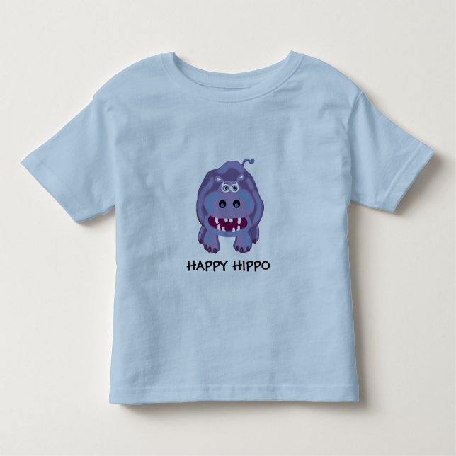 lycklig hippo t shirt (Framsida)