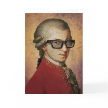 Lycklig Hipster Mozart Funny Glass