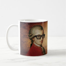 Lycklig Hipster Wolfgang Amadeus Mozart Kaffemugg