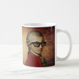 Lycklig Hipster Wolfgang Amadeus Mozart Kaffemugg