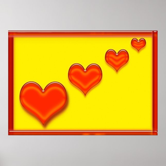 Lycklig hjärtan poster (Framsidan)