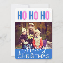 Lycklig Ho Ho Ho-fotoport för julhälsningar Julkort