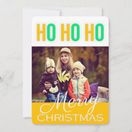 Lycklig Ho Ho Ho-fotoport för julhälsningar Julkort