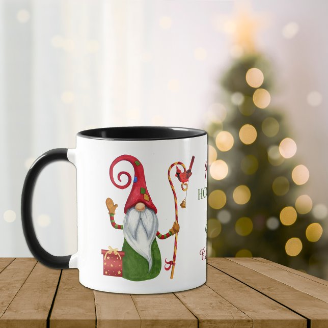 Lycklig Ho Ho Ho Jul Gnome Mugg (Skapare uppladdad)