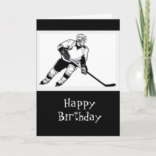 Lycklig Hockey Birthday Roligt Humor Kort