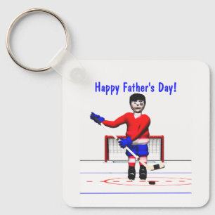 Lycklig Hockey Fars dag Nyckelring
