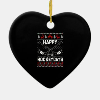 Lycklig Hockeydays Ljuny Jul Ice Hockey Player Julgransprydnad Keramik