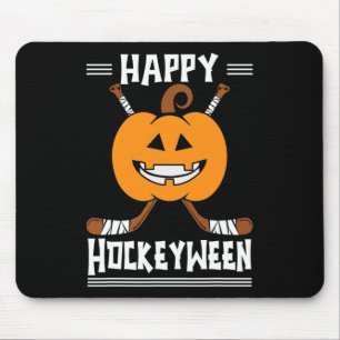 Lycklig Hockeyween Halloween Ice Hockey Player och Musmatta