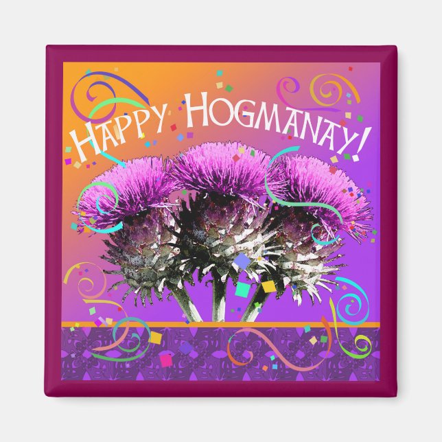 Lycklig Hogmanay! Magnet (Framsidan)