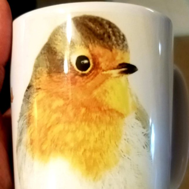 Lycklig Hoilidays-julafton Bird Kaffemugg (Skapare uppladdad)