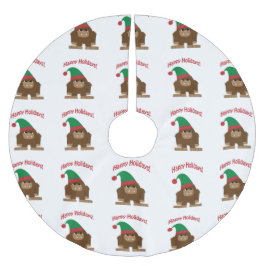 Lycklig Hokidays! Jul Bigfoot Julgransmatta Borstad Polyester