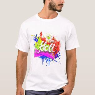 Lycklig Holi 2022 India Färg Vår Festival, Hind T Shirt