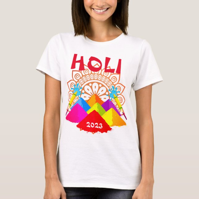 Lycklig Holi 2023 Söt t-shirt (Framsida)