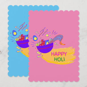 "Lycklig Holi- A Festive Art" Inbjudningar